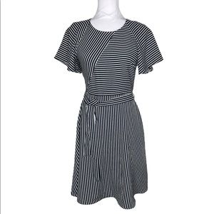 Banana Republic Factory Dark Navy and White Striped Dress NWT Size 0
